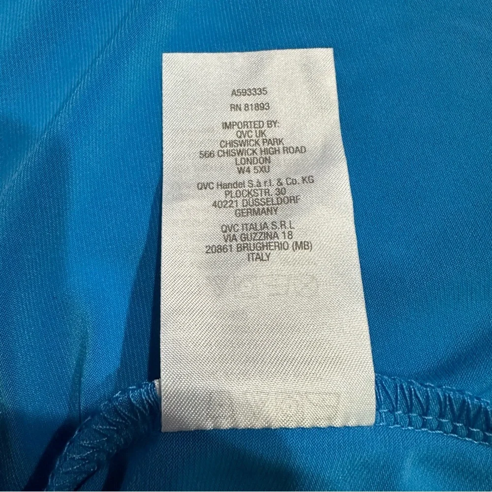 Susan Graver Womens 2X Blue Tank Top Modern Essentials Sleeveless Stretch Shirt - Picture 4 of 5